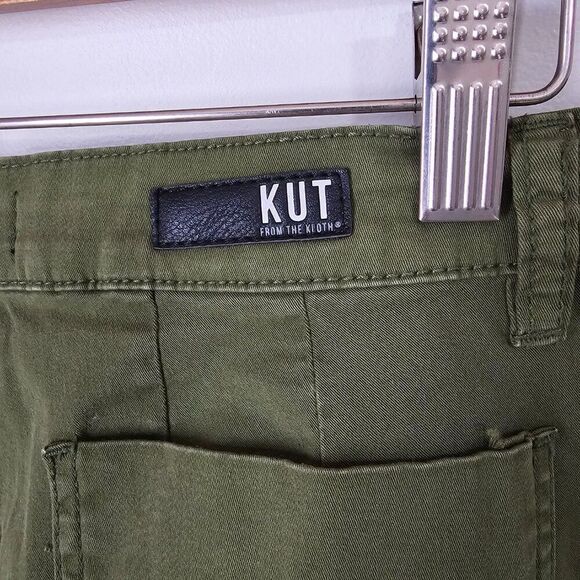 EUC KUT FROM THE KLOTH BRIGHT OLIVE GREEN STRETCH PANTS SIZE 10 - Picture 9 of 14